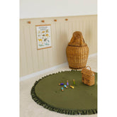 Çam Fırfırlı Yuvarlak Oyun Matı